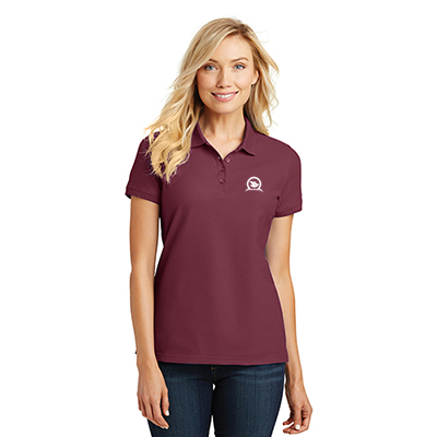 Custom promotional port authority ladies core classic pique polo