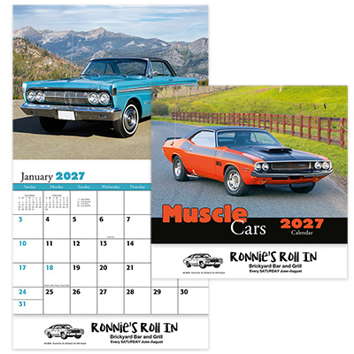 Muscle Cars Wall Calendar - Stapled
