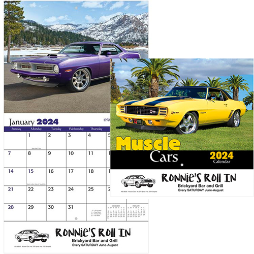 Muscle Cars Wall Calendar - Stapled