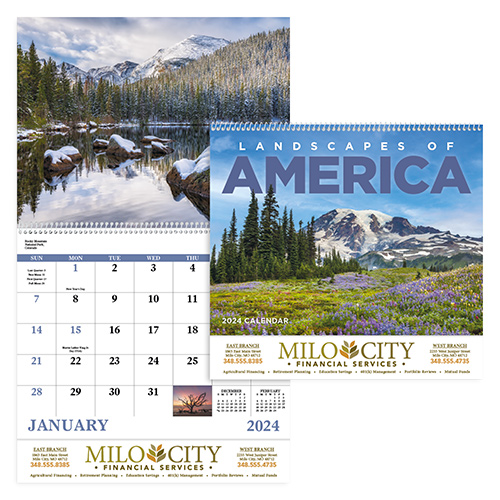 Landscapes of America Mini Spiral Calendar