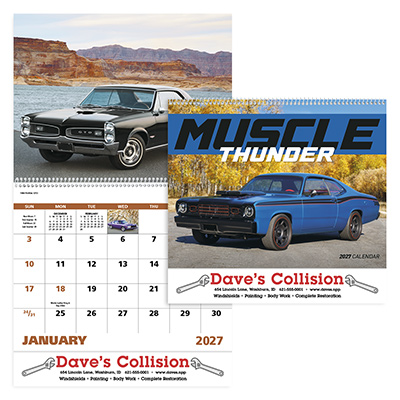 Muscle Thunder Spiral Calendar