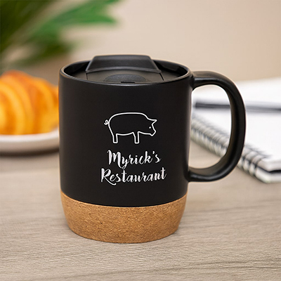 14 oz. Ceramic Mug with Cork Base