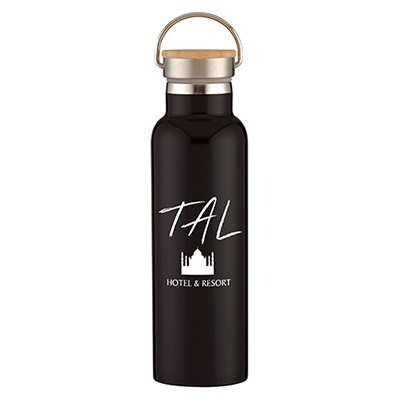 21 oz. Stainless Steel Liberty Bottle w/ Bamboo Lid