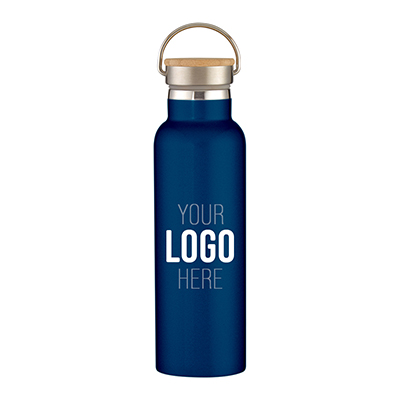 21 oz. Stainless Steel Liberty Bottle w/ Bamboo Lid