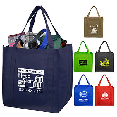 Imprinted Mega Grocery Shopping Tote Bag Promotional Tote Bags Promo Direct