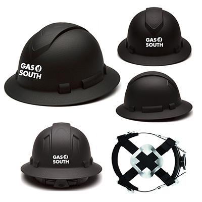 full brim hard hat black