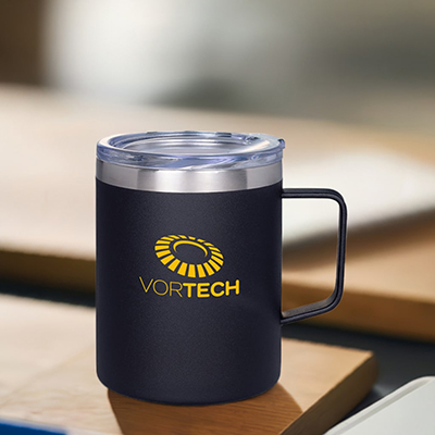 Promotional Vacuum Insulated Coffee Mug With Handle | Imprinted Coffee Mug  - Promo Direct
