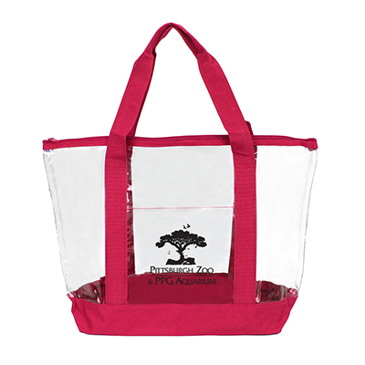 Clear Zipper Tote Security Bag