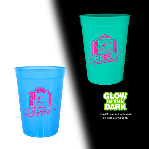Promotional Glow In The Dark Plastic Stadium Cups - Promodirect