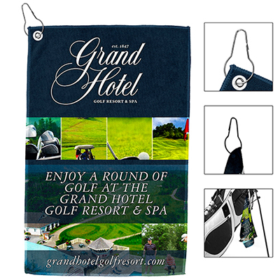 Full Color Iron Golf Towel  12” x 18”