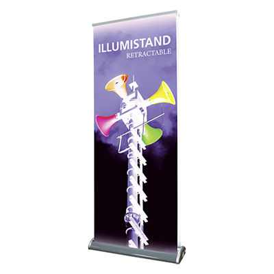 Illuminated Double Sided Retractable Banner Stand