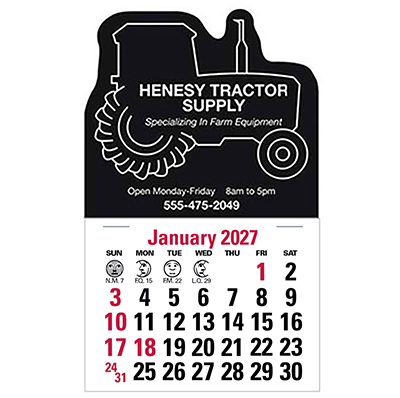 Stick-Up Calendar Tractor