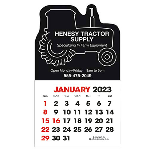 Stick-Up Calendar Tractor