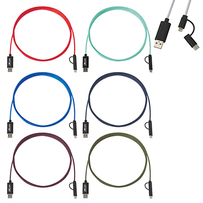 3-in-1 10 Ft. Braided Charging Cable