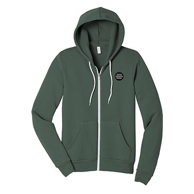 Bella + Canvas Unisex Poly-Cotton Fleece Full-Zip Hooded Sweatshirt