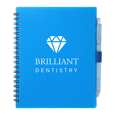 5.5” x 7” Recycled Spiral Notebook With Pen