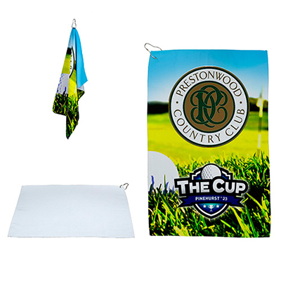Full-Color Waffle Weave Golf Towel