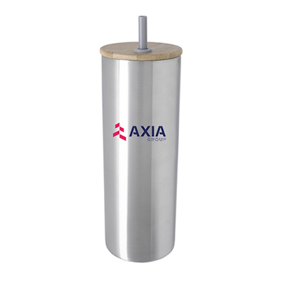 20 oz. Stainless Steel Tumbler with Bamboo Lid