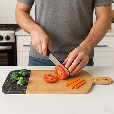 Bamboo & Marble Cutting Board