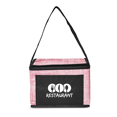 Denim Pattern Non-Woven 6-Pack Lunch Bag