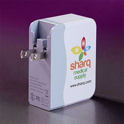 4 Port AC to USB Adaptor - 4 Color Process