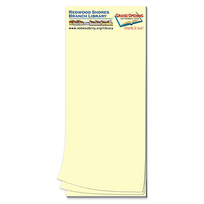 Magnetic 3 1/2 x 8 1/2 Note Pad - 25 Sheets