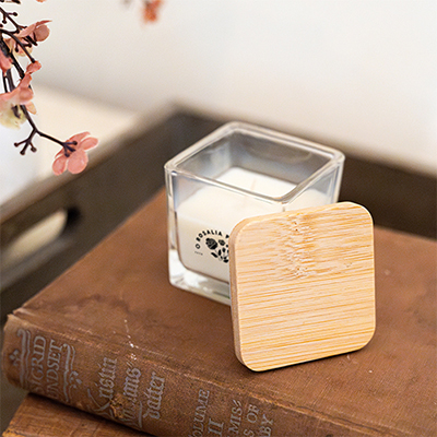Mini Candle With Bamboo Lid