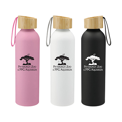 22 oz. Aluminum Bottle with FSC® 100% Bamboo Lid