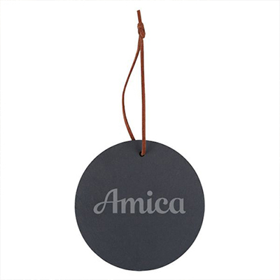 Slate Round Ornament