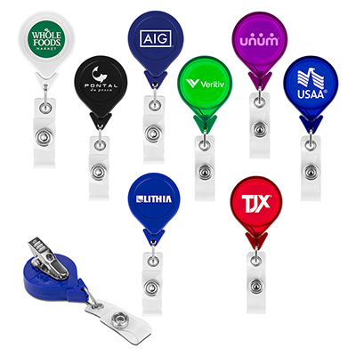 Tear Drop Retractable Badge Holder