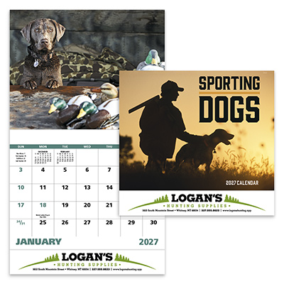 Sporting Dogs Calendar - Stapled
