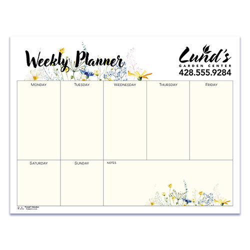 Small Weekly Desk Pad - Floral