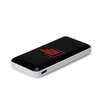 10000mAh Polymer Power Bank with Build-In Charging Cables