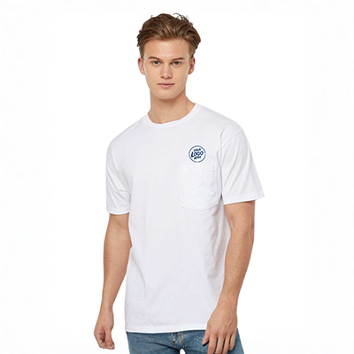 Tultex Heavyweight Jersey Pocket T-Shirt (White)