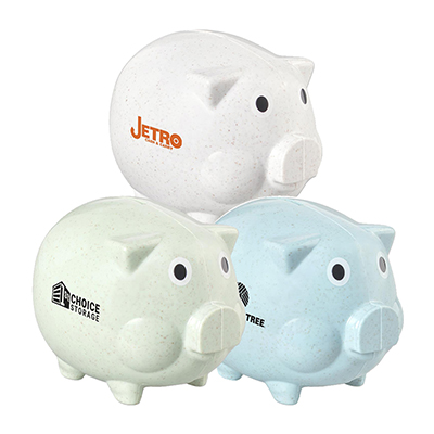 Classic Wheat Straw Piggy Bank