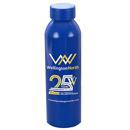 22 oz. Recycled Aluminum Bottle with Screw-On Lid - Full Color