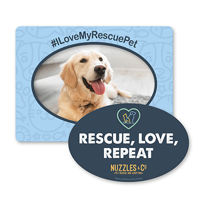 2 in 1 Oval Car Magnet with Picture Frame