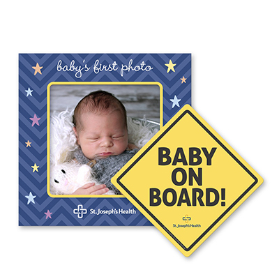 2 in 1 Square Car Magnet with Picture Frame