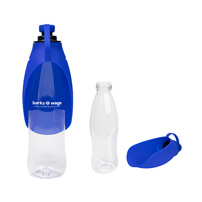 21 oz. Recycled Pet Water Bottle & Dispensing Bowl