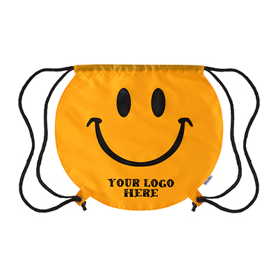 Smiley Face Drawstring Bag