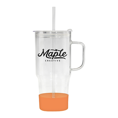 40 oz. Cafe America Glass Mug with Silicone Base