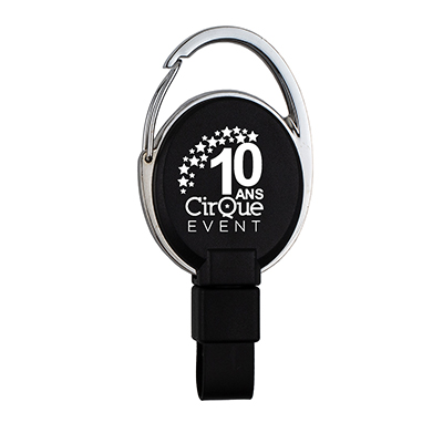 Recycled Plastic Carabiner Badge Reel W/metal Clip