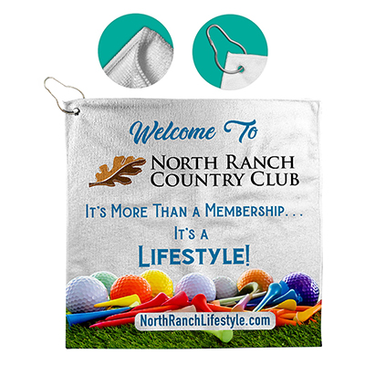 15” x 15” Recycled Polyester Full Color Golf Towel