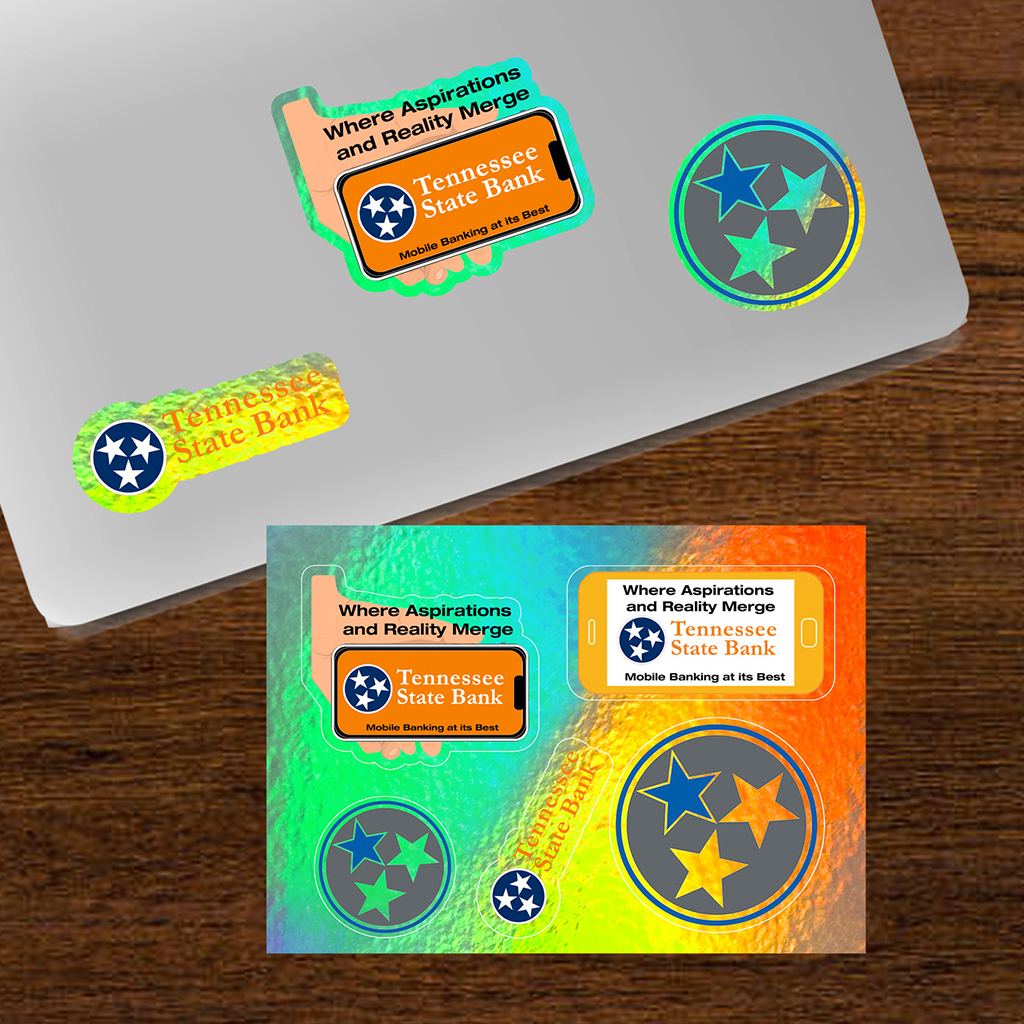 5” x 7” Full Color Custom Shape Removable Vinyl Sticker Sheets