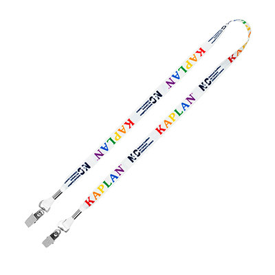5/8” Dual Attachment Soft & Smooth Sublimation Lanyard