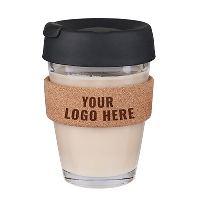 11.8 oz Glass and Cork To Go Tumbler
