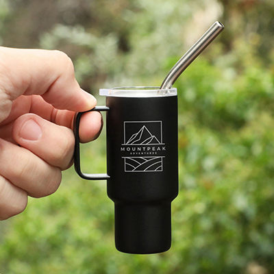 2 oz. Mini Tumbler /w Straw