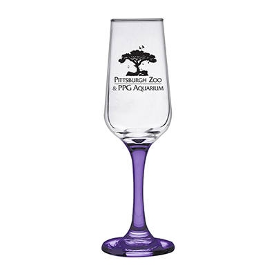 Toscana 6.5 oz .Champagne Glass with Color Bottom