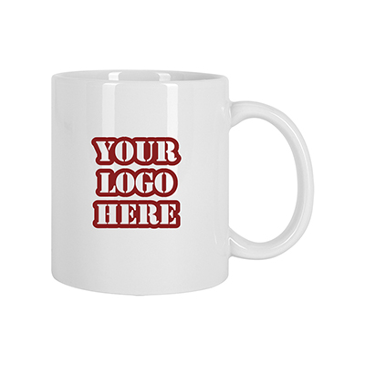 11 oz. Brookline White C-Handle Mug