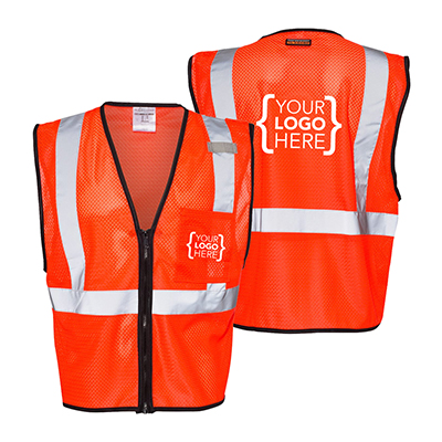 Kishigo Unisex Single Pocket Zipper Mesh Class 2 Vest - Red